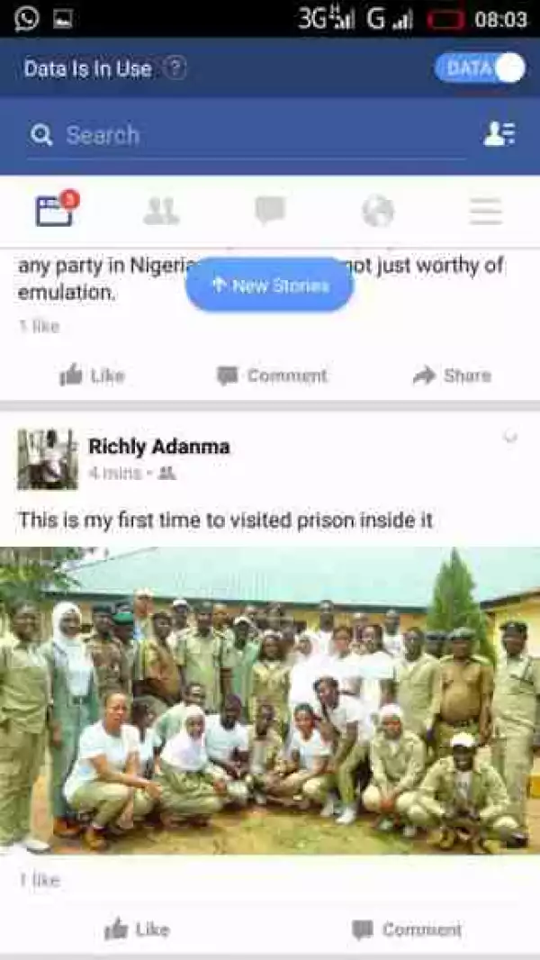 OMG!! ??? See Photo View Of What This Corper Posted On Facebook, It Will Leave You Speechless